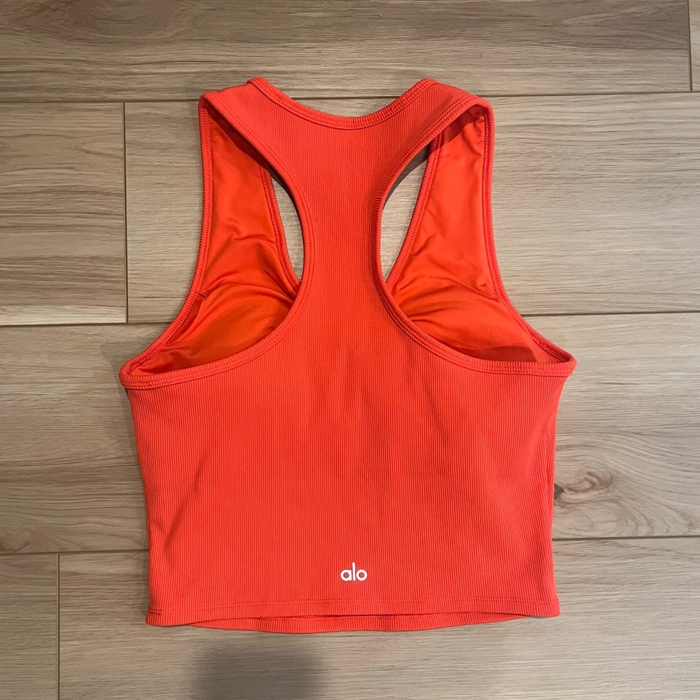 Alo Yoga Ribbed Cropped Racerback Tank - Picture 3 of 3